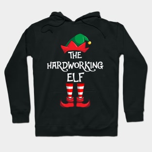 Hardworking Elf Matching Family Christmas Hoodie